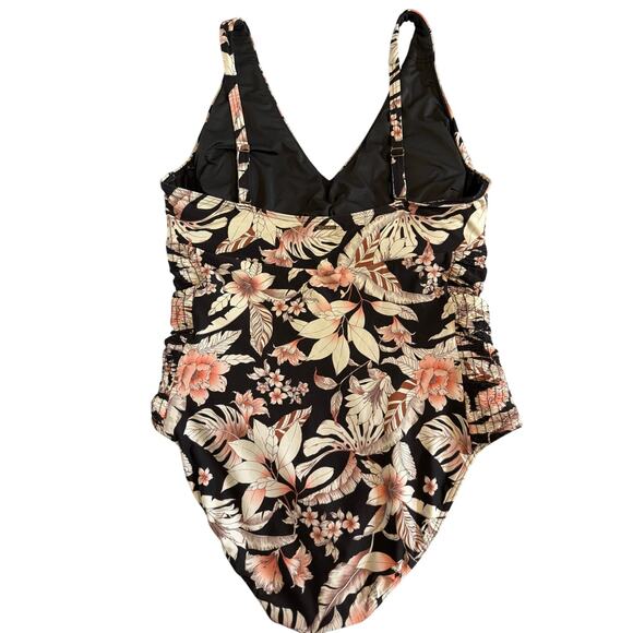 Sea Level Swim Australia Women's Plus 16 Beach Floral Smocked One Piece Swimsuit - Picture 5 of 14